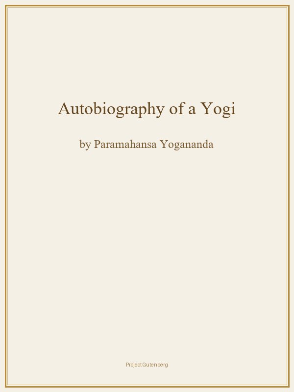 Autobiography of a Yogi